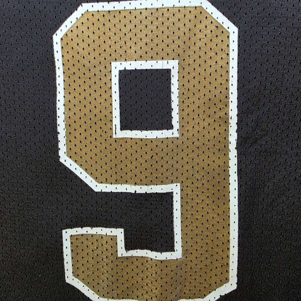 Reebok NFL Drew Brees New Orleans Saints Jersey Womens Large Black Gold 9 - Picture 6 of 10